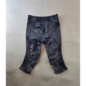 Lululemon Flow & Go Crop Women's 2 Navy Gray Tie Dye High Rise Seamless Leggings